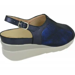 Sandalia De Piel Y Pala Elastica De Drucker Calzapedic, Plantilla Movible, Ancho 13