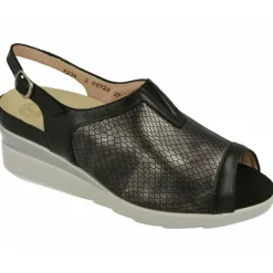 Sandalia De Piel Y Pala Elastica De Drucker Calzapedic, Plantilla Movible, Ancho 13