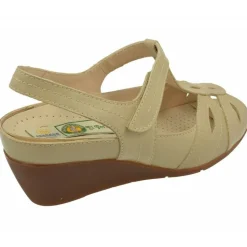 Sandalia De Tiras Con Velcro En Pala Y Piso De Cuna De Goma Con Planta Extraible