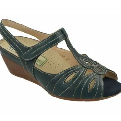 Sandalia De Tiras Con Velcro En Pala Y Piso De Cuna De Goma Con Planta Extraible