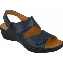 Sandalia De Triple Velcro De Comfort Class Con Piso Aligerado Combinada En Charol Y Grabado Con Planta De Descanso