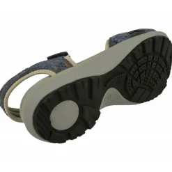 Sandalia De Wesland Antes Romika Con Doble Velcro Ajustable En Piel Estampada Pico De Caucho Y Planta Anatomica De Descanso
