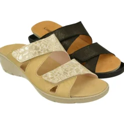 Sandalia Zueco De Comfort Class Combinado Piel Lisa Y Grabada Con Planta De Descanso Y Suela Aligerada