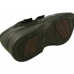 Velcro De Calzamedi Con Doble Velcro Ajustable Combinado Piel Y Tejido Con Piso Y Planta De Descanso En Horma De Ancho Especial