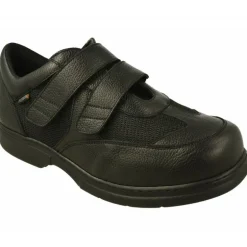 Velcro De Calzamedi Con Doble Velcro Ajustable Combinado Piel Y Tejido Con Piso Y Planta De Descanso En Horma De Ancho Especial