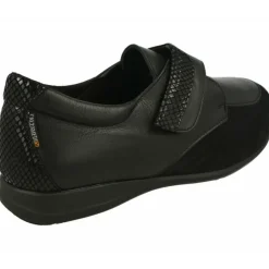 Velcro De Calzamedi En Horma De Ancho 16 Con Piel Combinada Con Antelina Elastica Con Piso De Goma Y Planta Extraible