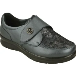 Velcro De G-Comfort En Piel Metalizada Con Pala Estampada De Licra Adaptable Con Piso Bajo De Cuna Ligera De Poliuretano.