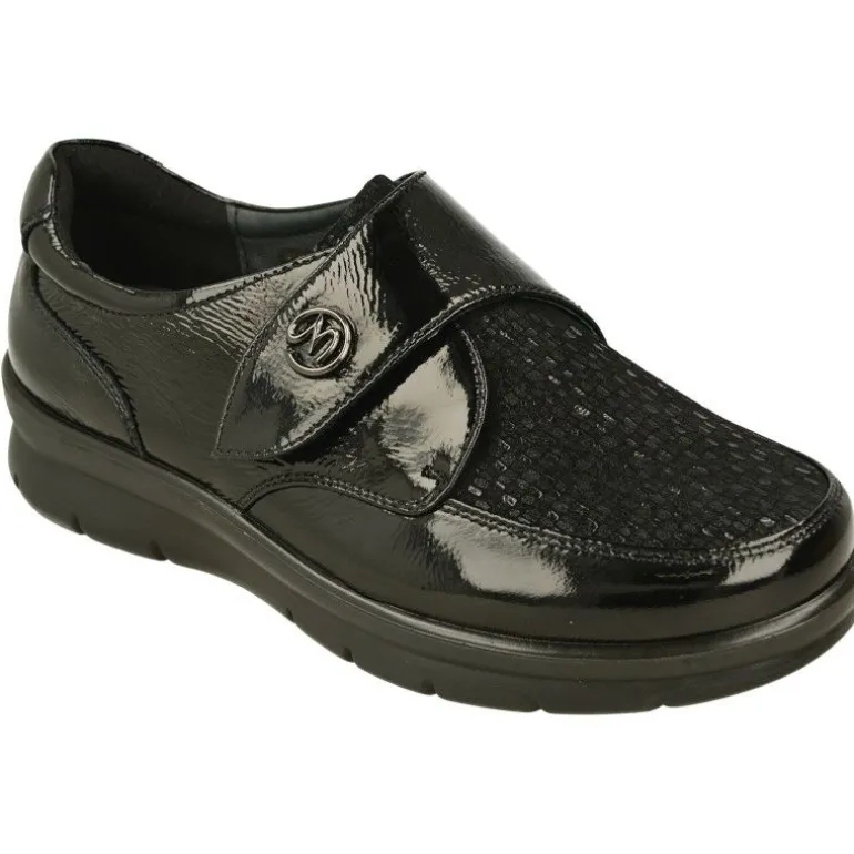 Velcro De G-Comfort En Piel Metalizada Con Pala Estampada De Licra Adaptable Con Piso Bajo De Cuna Ligera De Poliuretano.
