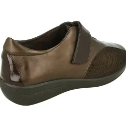 Velcro Del Doctor Cutillas Combinado En Piel Metal Y Grabado. Horma De Ancho 13 Con Planta Extraible Y Piso De Cuna De Caucho