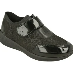 Velcro Del Doctor Cutillas En Piel Combinada Charol Grabado, Piso Pluma Latex Y Planta De Descanso Extraible