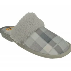 Zapatilla Chinela De Cosdam Biorelax En Pano Cuadros Con Planta De Descanso Y Piso De Goma