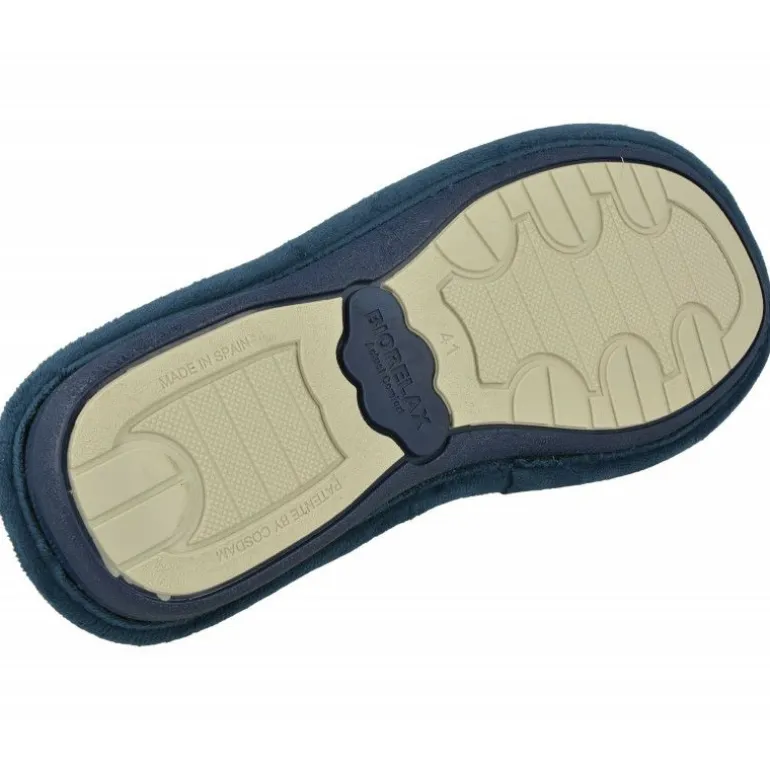 Zapatilla Chinela De Cosdam Con Suela Y Planta Biorelax En Pano Liso De Dacha Con Bordado Lateral
