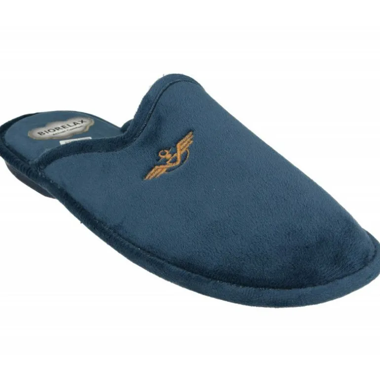 Zapatilla Chinela De Cosdam Con Suela Y Planta Biorelax En Pano Liso De Dacha Con Bordado Lateral