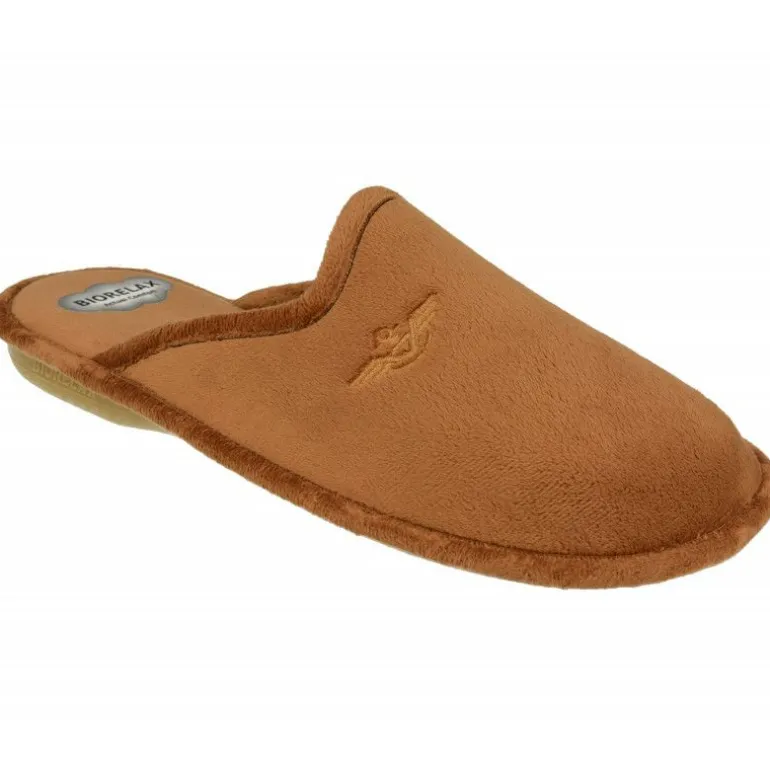 Zapatilla Chinela De Cosdam Con Suela Y Planta Biorelax En Pano Liso De Dacha Con Bordado Lateral