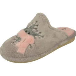 Zapatilla Chinela De Garzon Con Bordado Copos De Nieve En Pano Dacha Y Piso Microporoso Especial Parquet