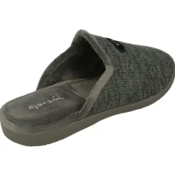 Zapatilla Chinela De Garzon En Pano Aterciopelado Con Piso De Caucho Flexible Y Confortable