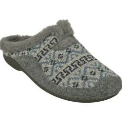 Zapatilla Chinela De Garzon En Pano Nordico Estampado, Planta Anatomica Extraible Y Piso De Caucho
