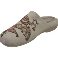 Zapatilla Chinela De Garzon En Pano De Dacha Estampado Con Planta Anatomica Extraible Y Piso De Caucho