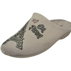 Zapatilla Chinela De Garzon En Pano De Dacha Estampado Con Planta Anatomica Extraible Y Piso De Caucho