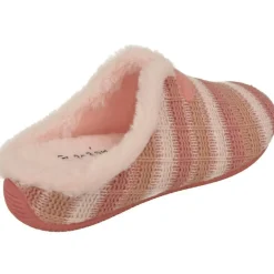 Zapatilla Chinela De Garzon En Pano Estampado Rayas, Con Piso De Cuna De Caucho Y Planta Interior De Gel Muy Confortable.