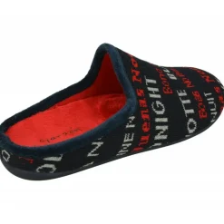 Zapatilla Chinela De Garzon En Pano Estampado Buenas Noches Con Planta Descanso Extraible Y Piso De Caucho