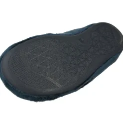 Zapatilla Chinela De Garzon En Pano De Terciopelo Estampado Seta Con Planta De Descanso Extraible Y Piso De Caucho