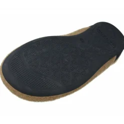Zapatilla Chinela De Garzon En Pano Combinado Con Piso De Caucho Y Planta De Descanso Extraible