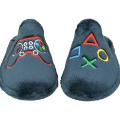 Zapatilla Chinela De Garzon En Pano Dacha Estampa Mando Consola De Juegos Con Piso Microporoso Especial Parquet