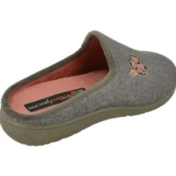 Zapatilla Chinela Del Doctor Cutillas En Pano Liso Con Bordado, Planta Anatomica De Descanso Extraible Y Piso De Caucho
