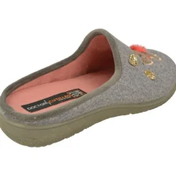 Zapatilla Chinela Del Doctor Cutillas Con Pano Liso Estampado Perrito, Planta Anatomica De Descanso Extraible Y Piso De Caucho