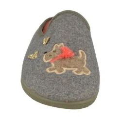 Zapatilla Chinela Del Doctor Cutillas Con Pano Liso Estampado Perrito, Planta Anatomica De Descanso Extraible Y Piso De Caucho