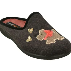 Zapatilla Chinela Del Doctor Cutillas Con Pano Liso Estampado Perrito, Planta Anatomica De Descanso Extraible Y Piso De Caucho